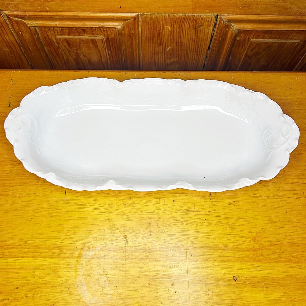 Vintage RC Versailles Bavaria‎ Small Serving Platter White Scalloped Edge